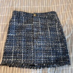 Zara Black and White Pencil Mini Skirt